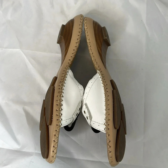 NATURALIZER Ellen Kitten Heel Buckle Banded Slide Sandal White Genuine Leather 7 - Picture 4 of 11